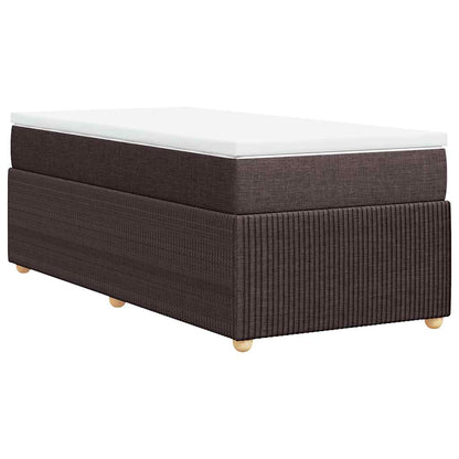 Giroletto a Molle con Materasso Marrone Scuro 80x200 cm Tessuto | homemem39