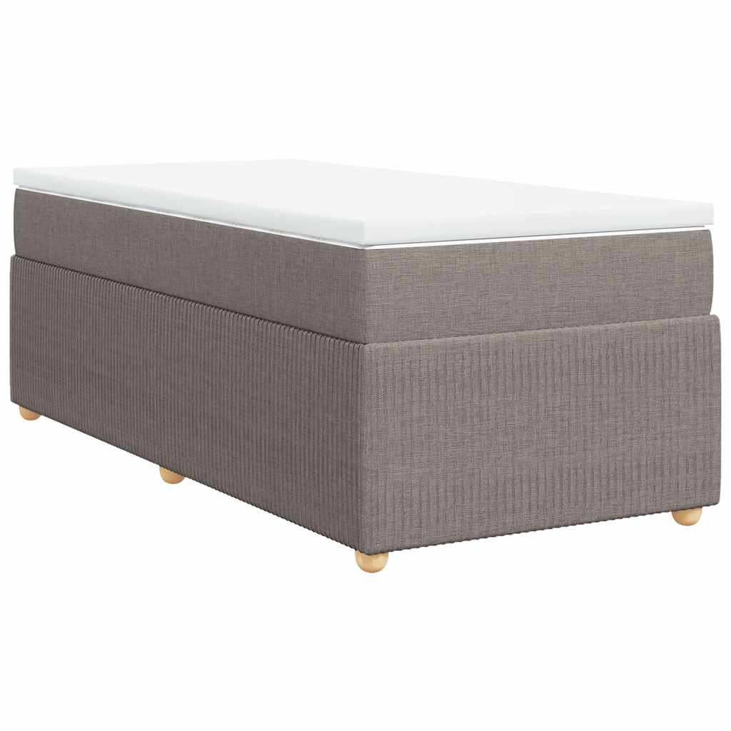 Giroletto a Molle con Materasso Tortora 90x190 cm in Tessuto | homemem39