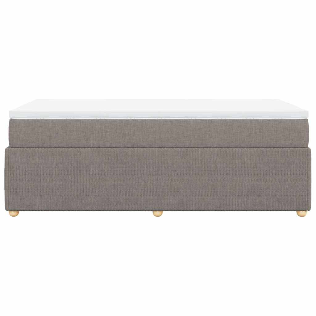 Giroletto a Molle con Materasso Tortora 90x190 cm in Tessuto | homemem39