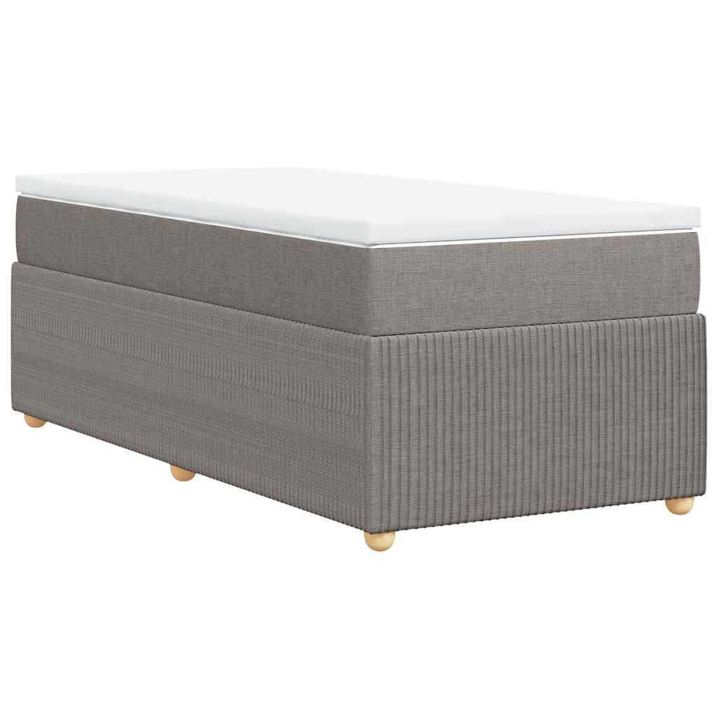 Giroletto a Molle con Materasso Tortora 90x190 cm in Tessuto | homemem39
