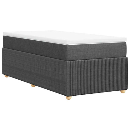 Giroletto a Molle con Materasso Grigio Scuro 90x200 cm Tessuto | homemem39