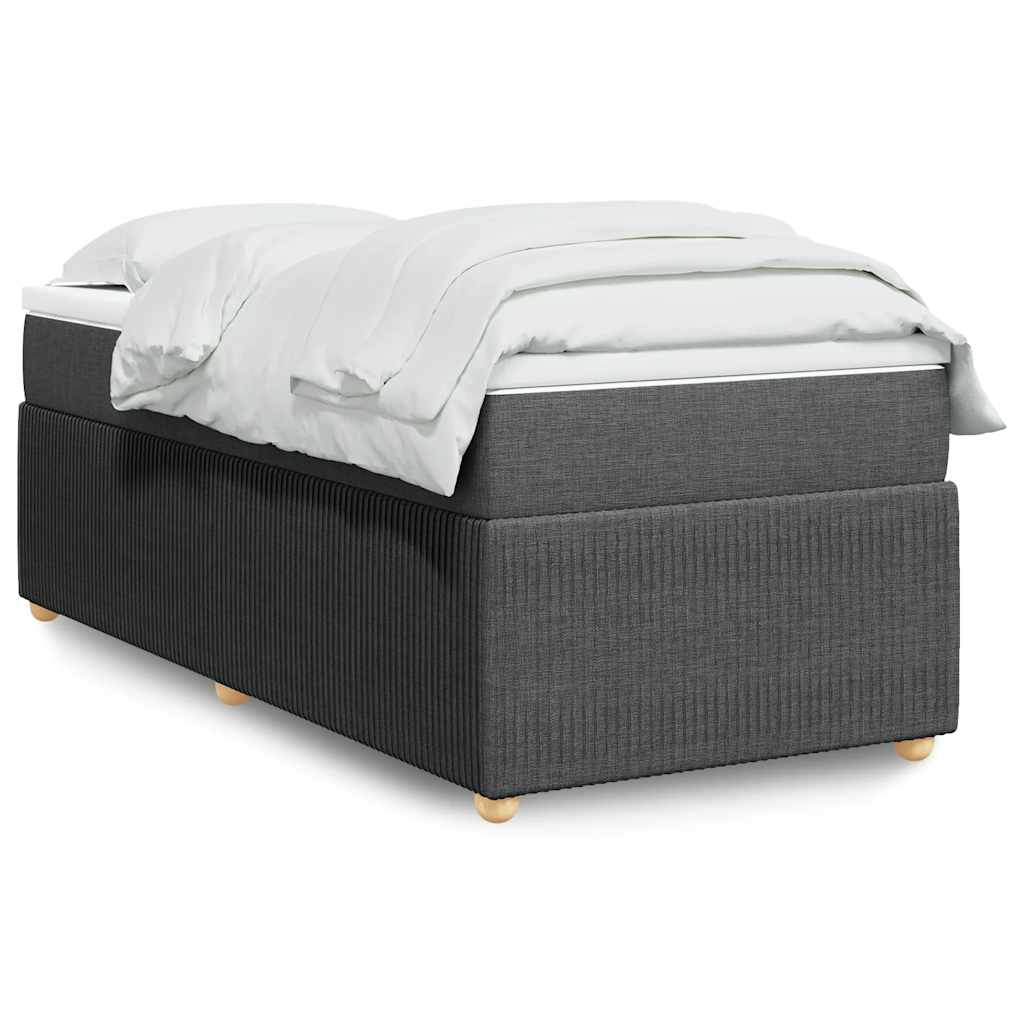 Giroletto a Molle con Materasso Grigio Scuro 90x200 cm Tessuto | homemem39
