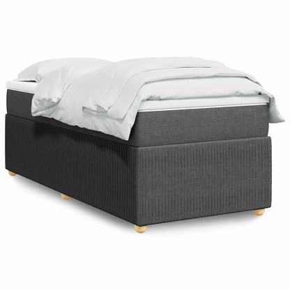 Giroletto a Molle con Materasso Grigio Scuro 90x200 cm Tessuto | homemem39