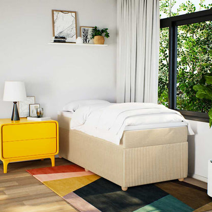 Giroletto a Molle con Materasso Crema 90x200 cm inTessuto - homemem39