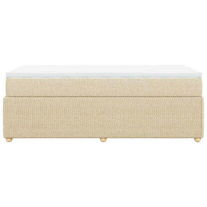 Giroletto a Molle con Materasso Crema 90x200 cm inTessuto - homemem39