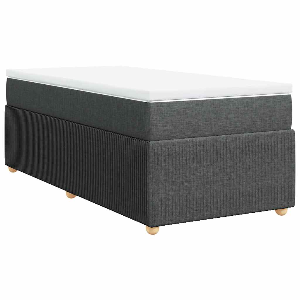 Giroletto a Molle con Materasso Grigio Scuro 100x200 cm Tessuto | homemem39