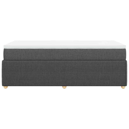 Giroletto a Molle con Materasso Grigio Scuro 100x200 cm Tessuto | homemem39