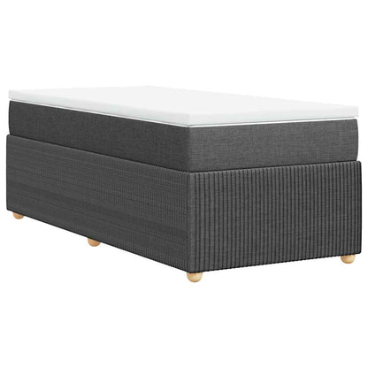 Giroletto a Molle con Materasso Grigio Scuro 100x200 cm Tessuto | homemem39
