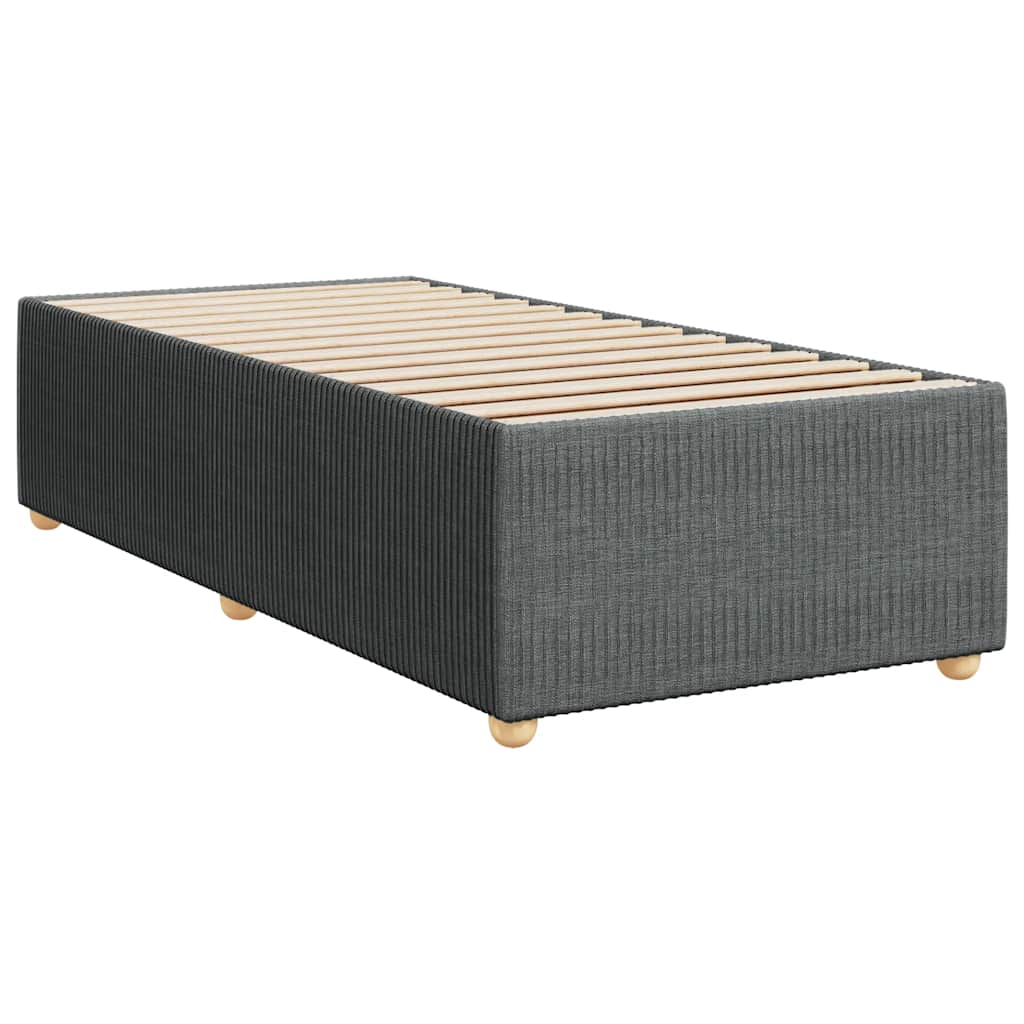 Giroletto a Molle con Materasso Grigio Scuro 100x200 cm Tessuto | homemem39