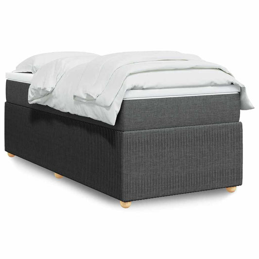 Giroletto a Molle con Materasso Grigio Scuro 100x200 cm Tessuto | homemem39