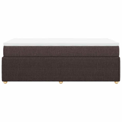 Giroletto a Molle con Materasso Marrone Scuro 100x200cm Tessuto | homemem39