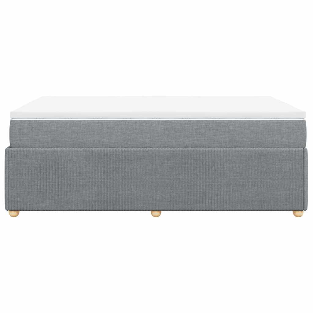 Giroletto a Molle con Materasso Grigio Chiaro 120x200cm Tessuto | homemem39