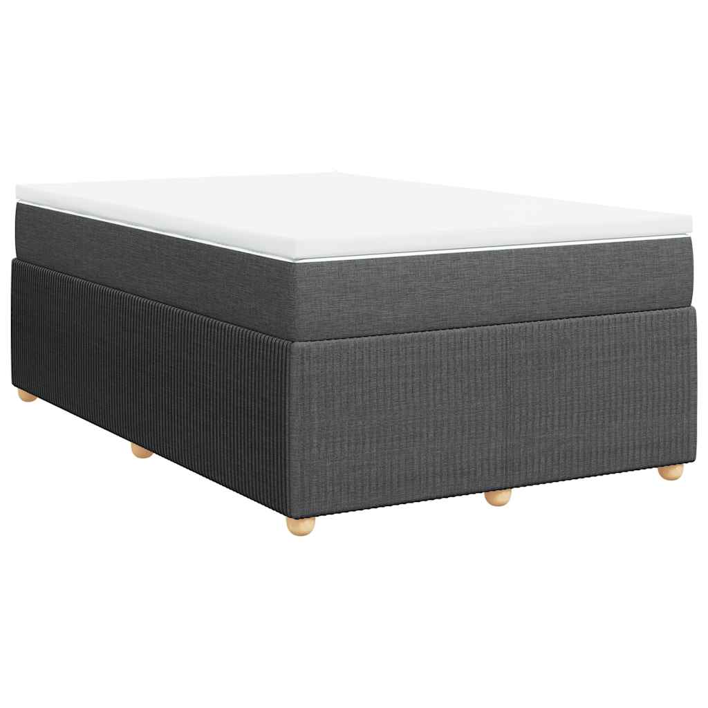 Giroletto a Molle con Materasso Grigio Scuro 120x200 cm Tessuto | homemem39