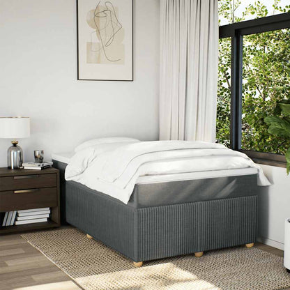 Giroletto a Molle con Materasso Grigio Scuro 120x200 cm Tessuto | homemem39