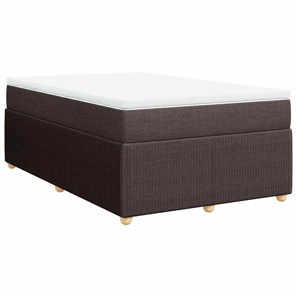 Giroletto a Molle con Materasso Marrone Scuro 120x200cm Tessuto | homemem39
