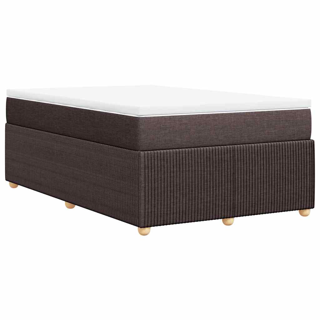 Giroletto a Molle con Materasso Marrone Scuro 120x200cm Tessuto | homemem39