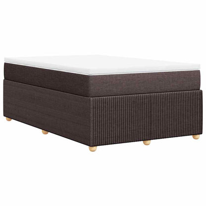 Giroletto a Molle con Materasso Marrone Scuro 120x200cm Tessuto | homemem39