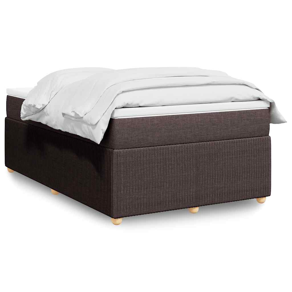 Giroletto a Molle con Materasso Marrone Scuro 120x200cm Tessuto | homemem39