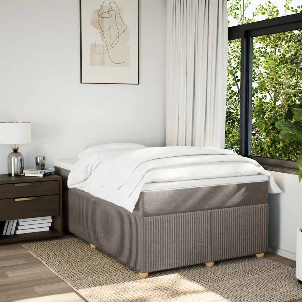 Giroletto a Molle con Materasso Tortora 120x200 cm in Tessuto | homemem39