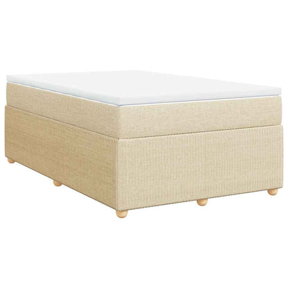 Giroletto a Molle con Materasso Crema 120x200 cm in Tessuto | homemem39