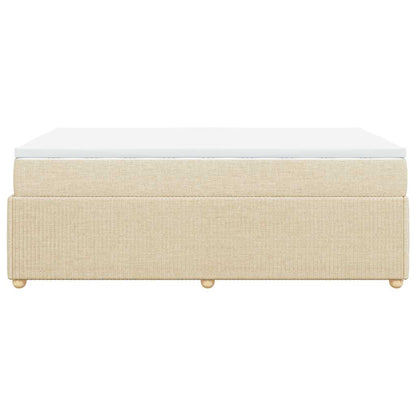 Giroletto a Molle con Materasso Crema 120x200 cm in Tessuto | homemem39