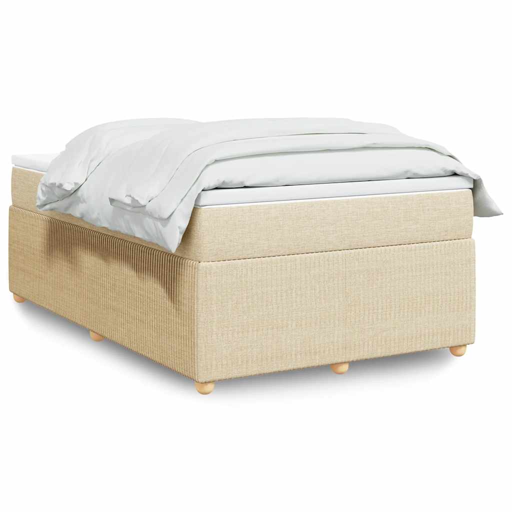 Giroletto a Molle con Materasso Crema 120x200 cm in Tessuto | homemem39