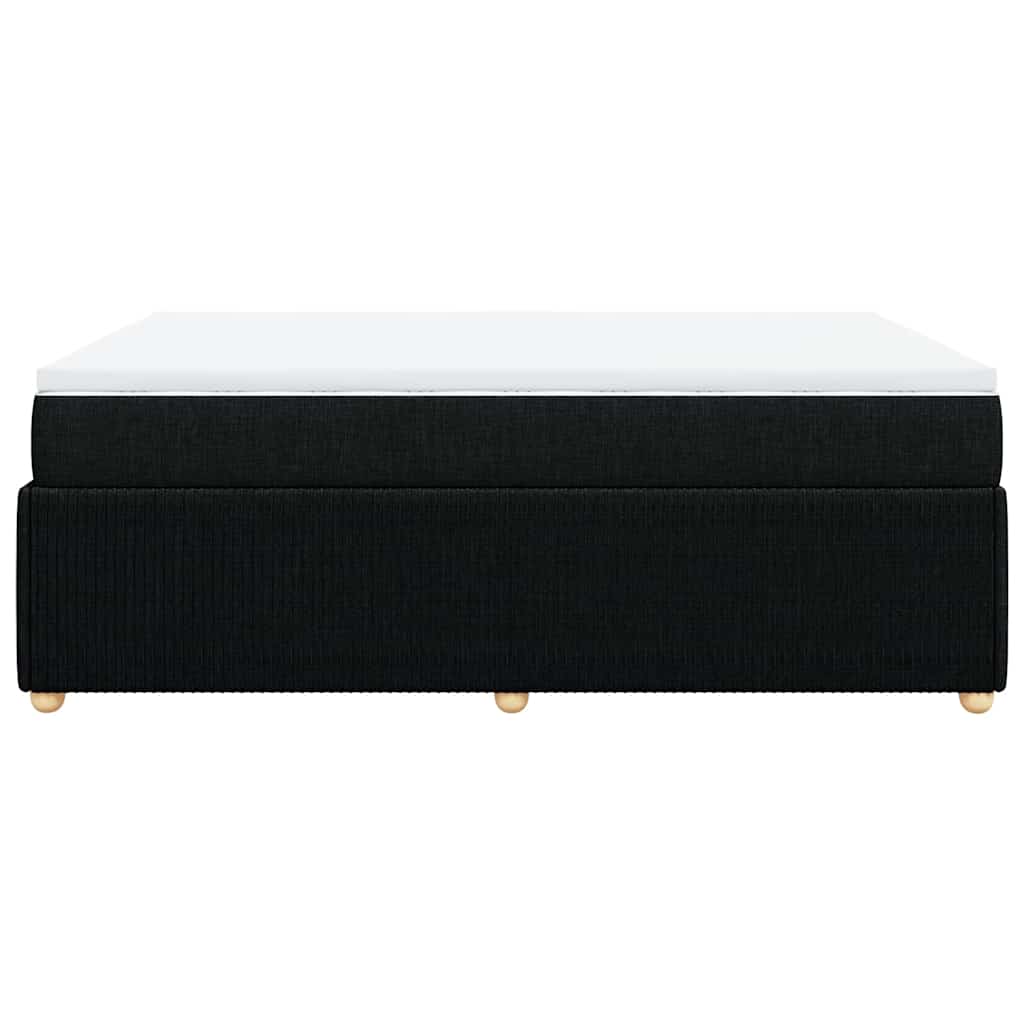 Giroletto a Molle con Materasso Nero 140x190 cm in Tessuto | homemem39