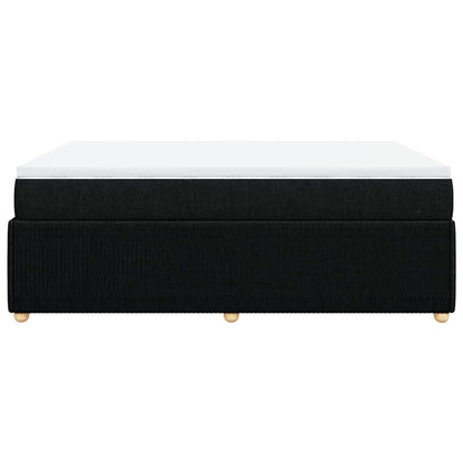 Giroletto a Molle con Materasso Nero 140x190 cm in Tessuto | homemem39