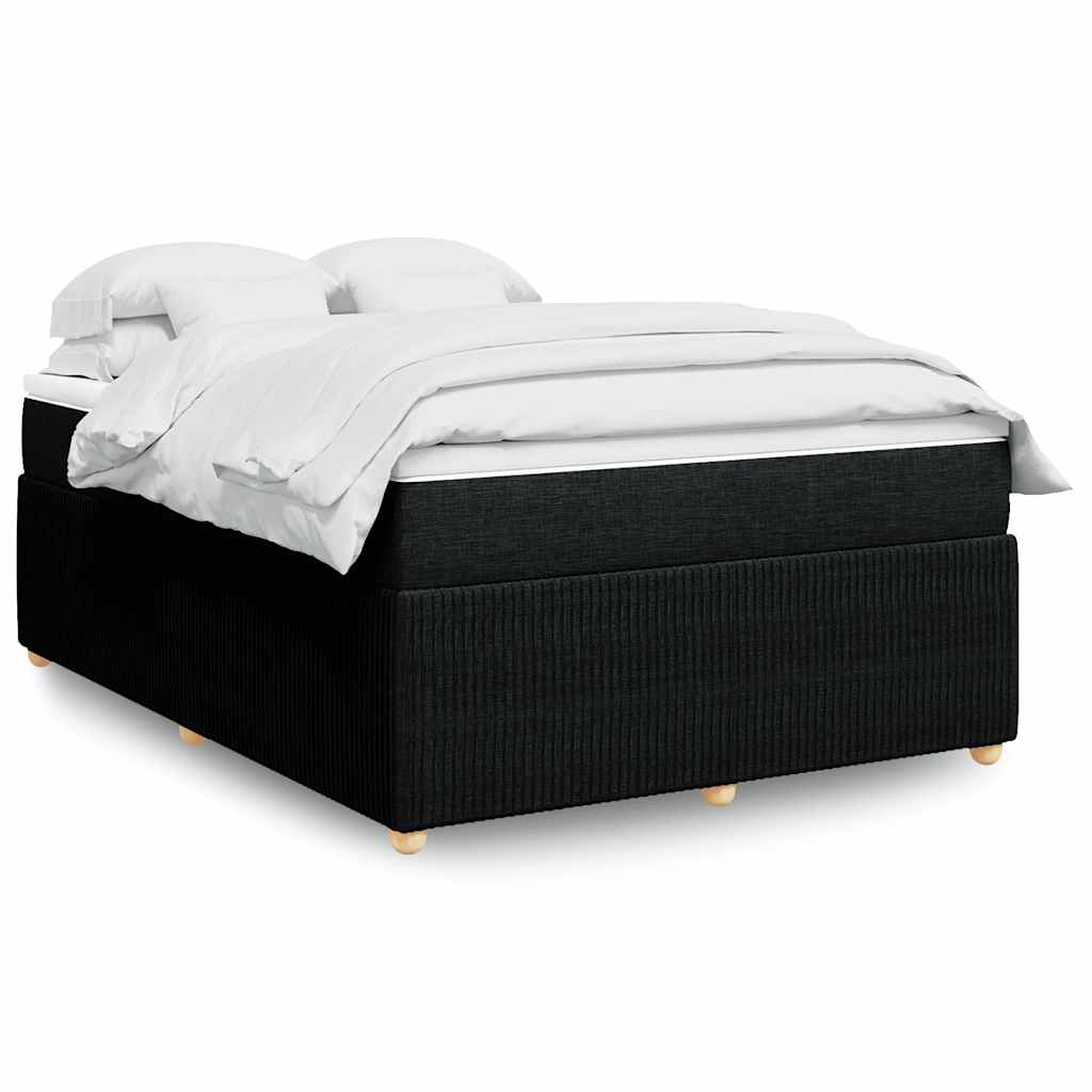 Giroletto a Molle con Materasso Nero 140x190 cm in Tessuto | homemem39