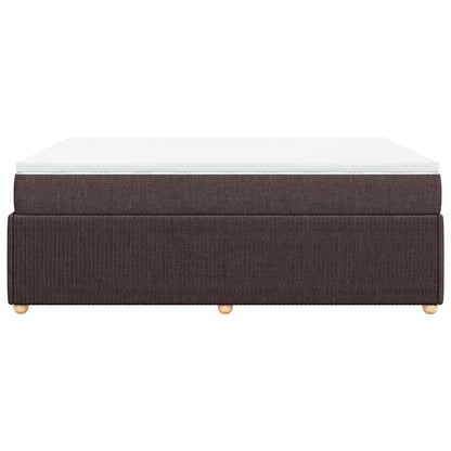 Giroletto a Molle con Materasso Marrone Scuro 140x190cm Tessuto | homemem39