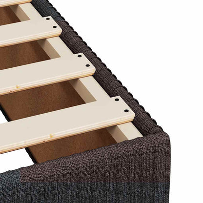 Giroletto a Molle con Materasso Marrone Scuro 140x190cm Tessuto | homemem39