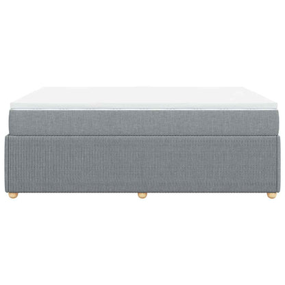 Giroletto a Molle con Materasso Grigio Chiaro 140x200cm Tessuto | homemem39