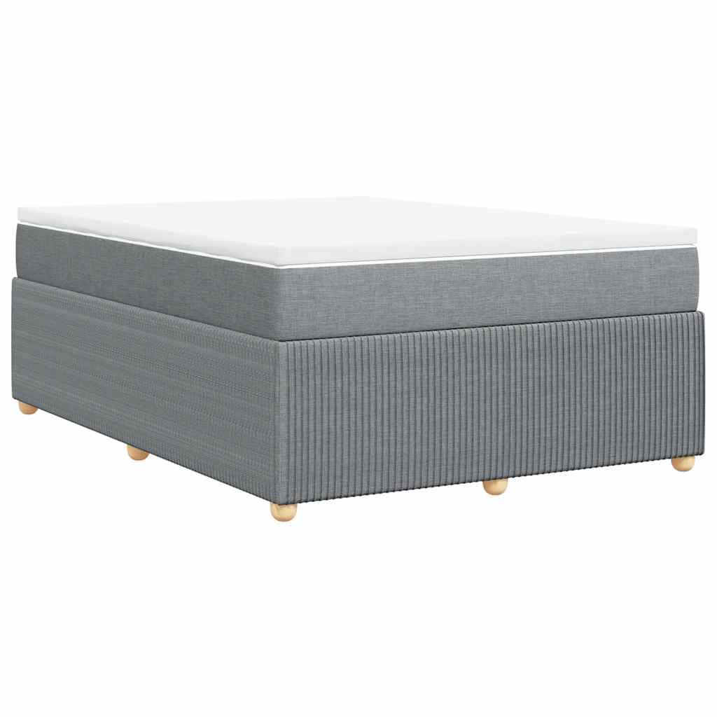 Giroletto a Molle con Materasso Grigio Chiaro 140x200cm Tessuto | homemem39