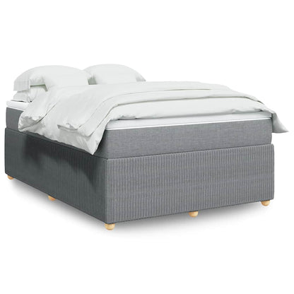 Giroletto a Molle con Materasso Grigio Chiaro 140x200cm Tessuto | homemem39