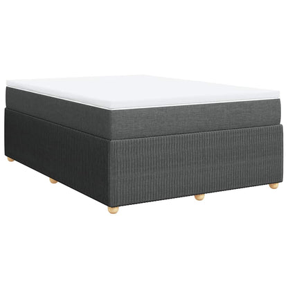 Giroletto a Molle con Materasso Grigio Scuro 140x200cm Tessuto | homemem39
