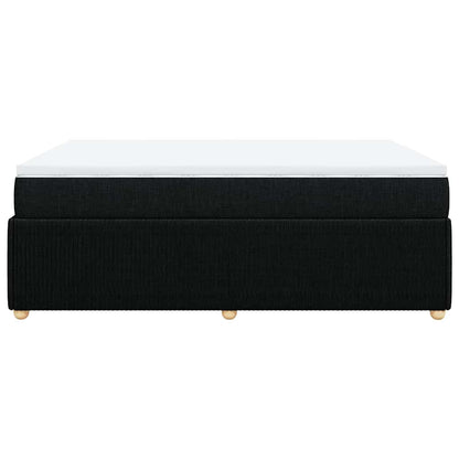 Giroletto a Molle con Materasso Nero 140x200 cm in Tessuto | homemem39