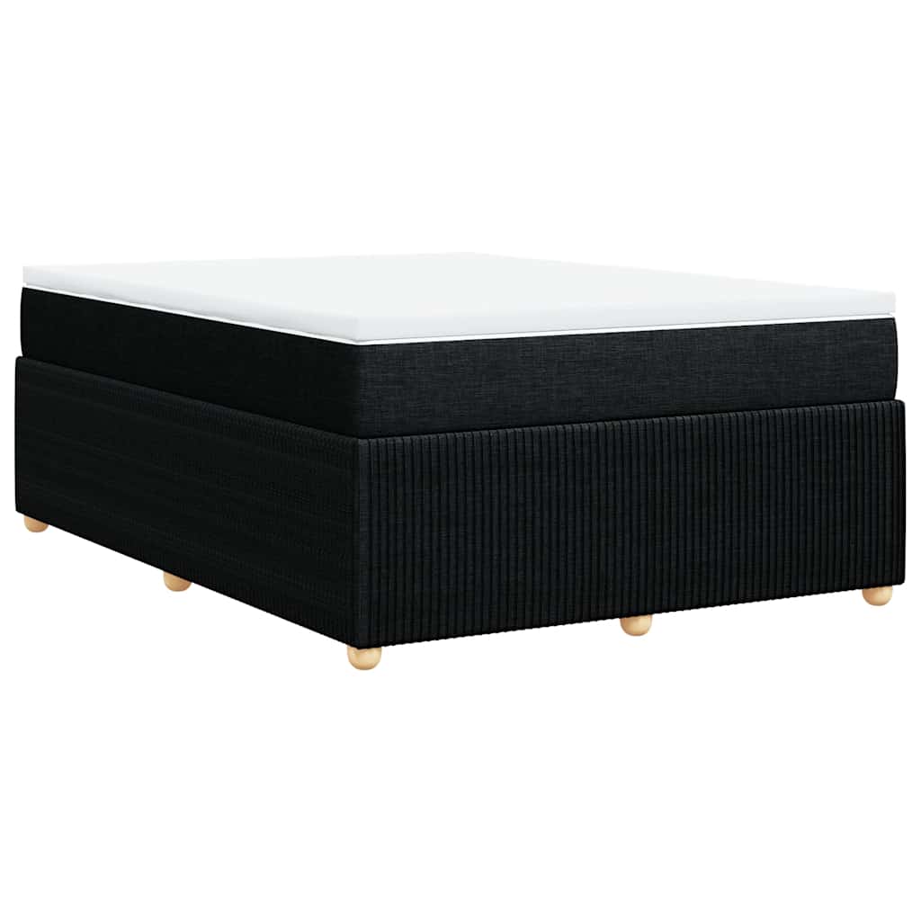 Giroletto a Molle con Materasso Nero 140x200 cm in Tessuto | homemem39