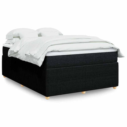 Giroletto a Molle con Materasso Nero 140x200 cm in Tessuto | homemem39