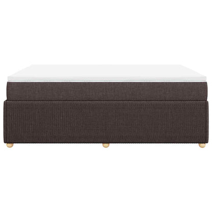 Giroletto a Molle con Materasso Marrone Scuro 140x200cm Tessuto | homemem39