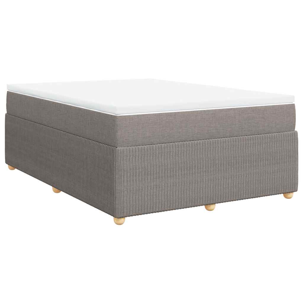 Giroletto a Molle con Materasso Tortora 140x200 cm in Tessuto | homemem39