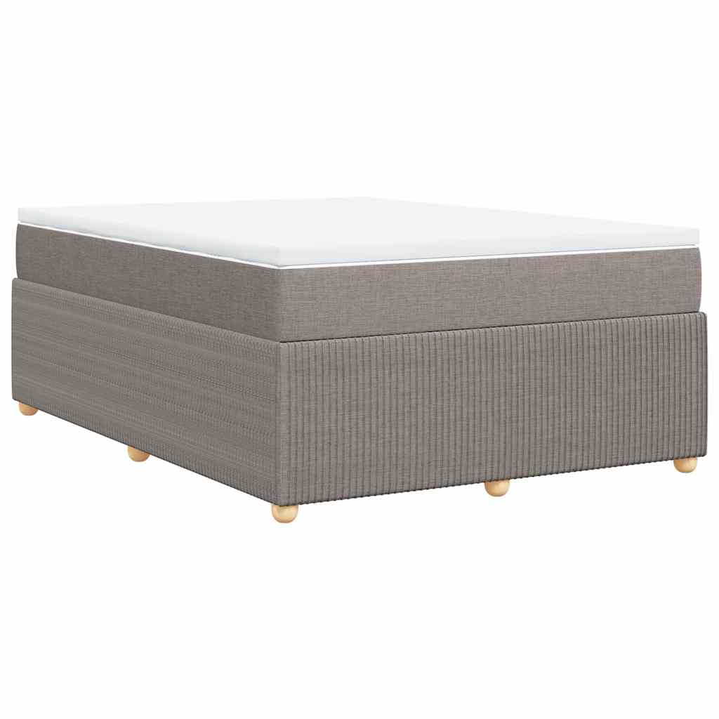 Giroletto a Molle con Materasso Tortora 140x200 cm in Tessuto | homemem39