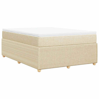 Giroletto a Molle con Materasso Crema 140x200 cm in Tessuto | homemem39