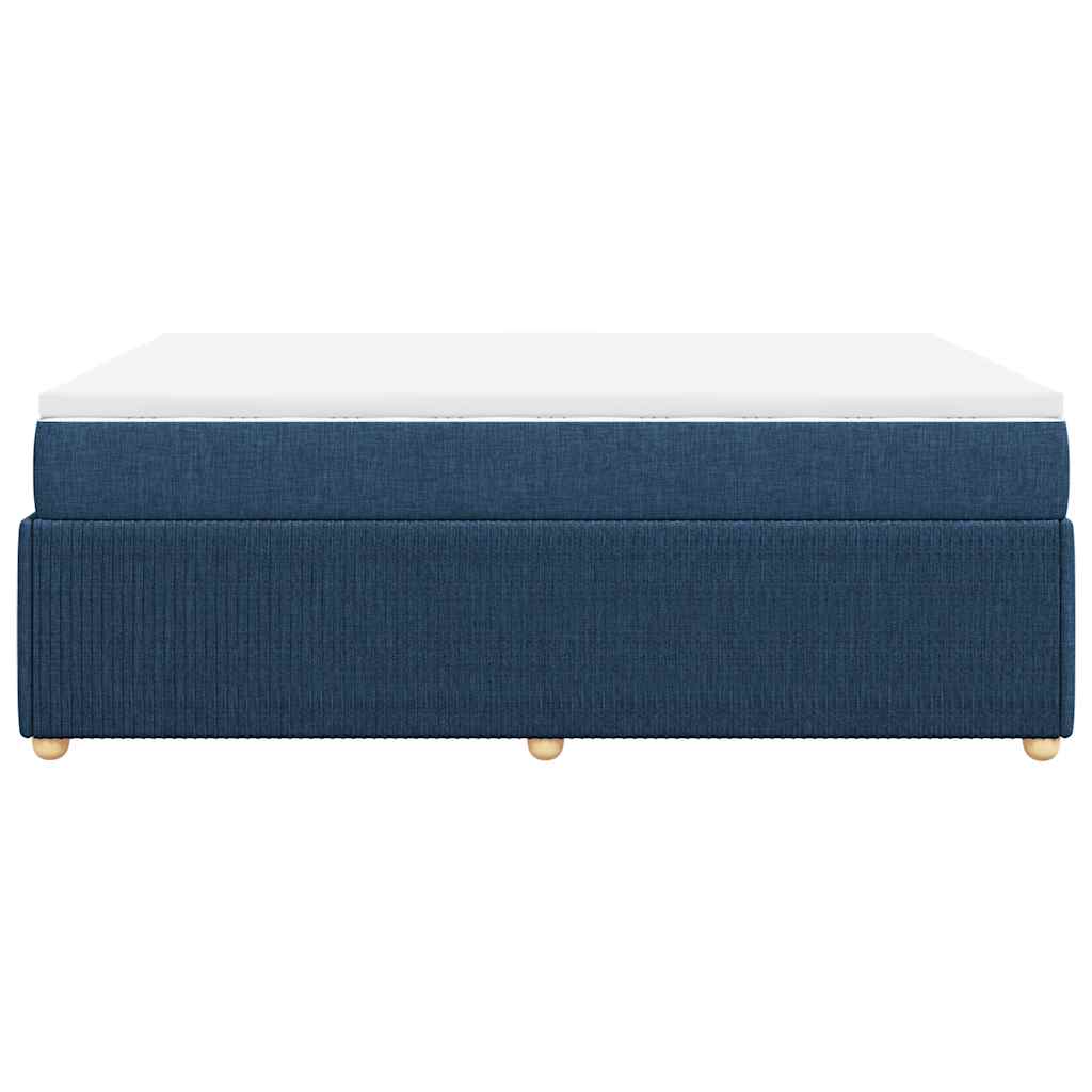 Giroletto a Molle con Materasso Blu 140x200 cm in Tessuto | homemem39