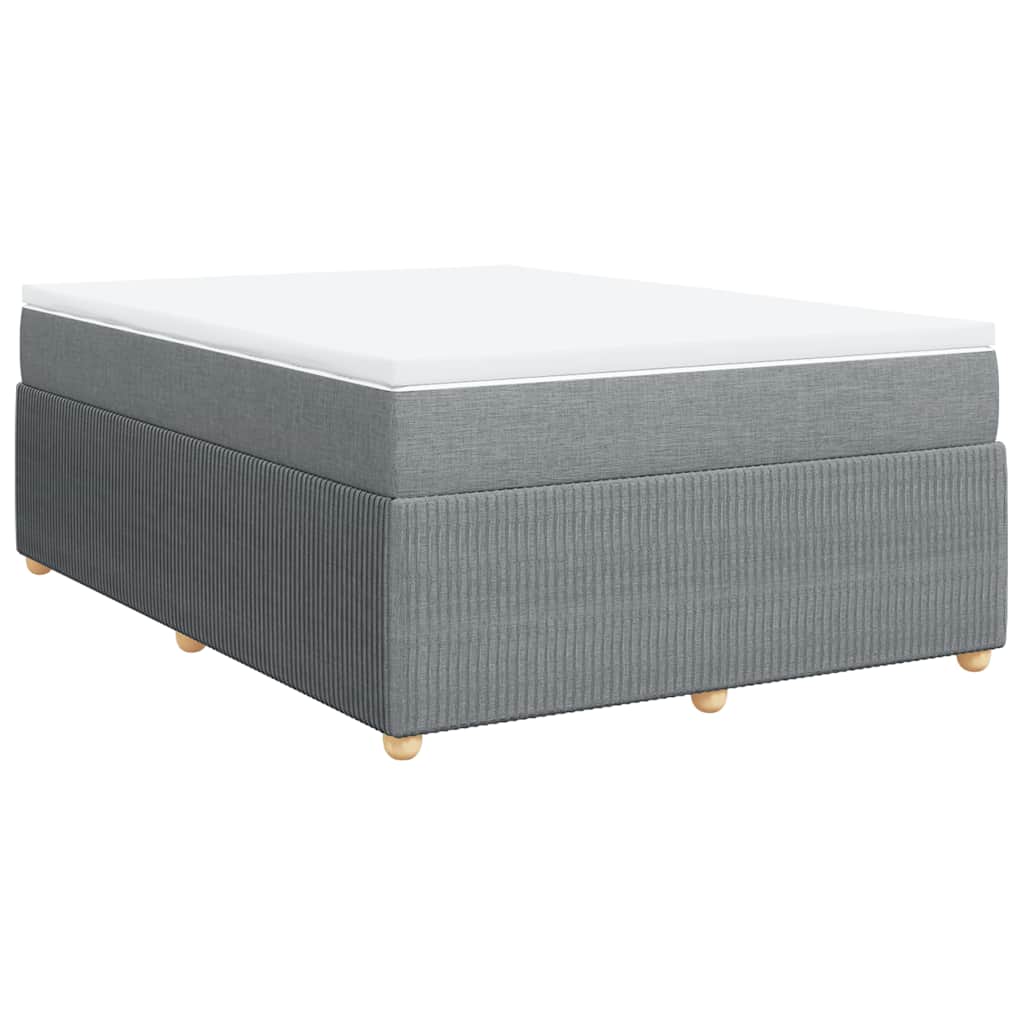 Giroletto a Molle con Materasso Grigio Chiaro 160x200cm Tessuto | homemem39