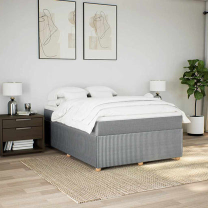Giroletto a Molle con Materasso Grigio Chiaro 160x200cm Tessuto | homemem39