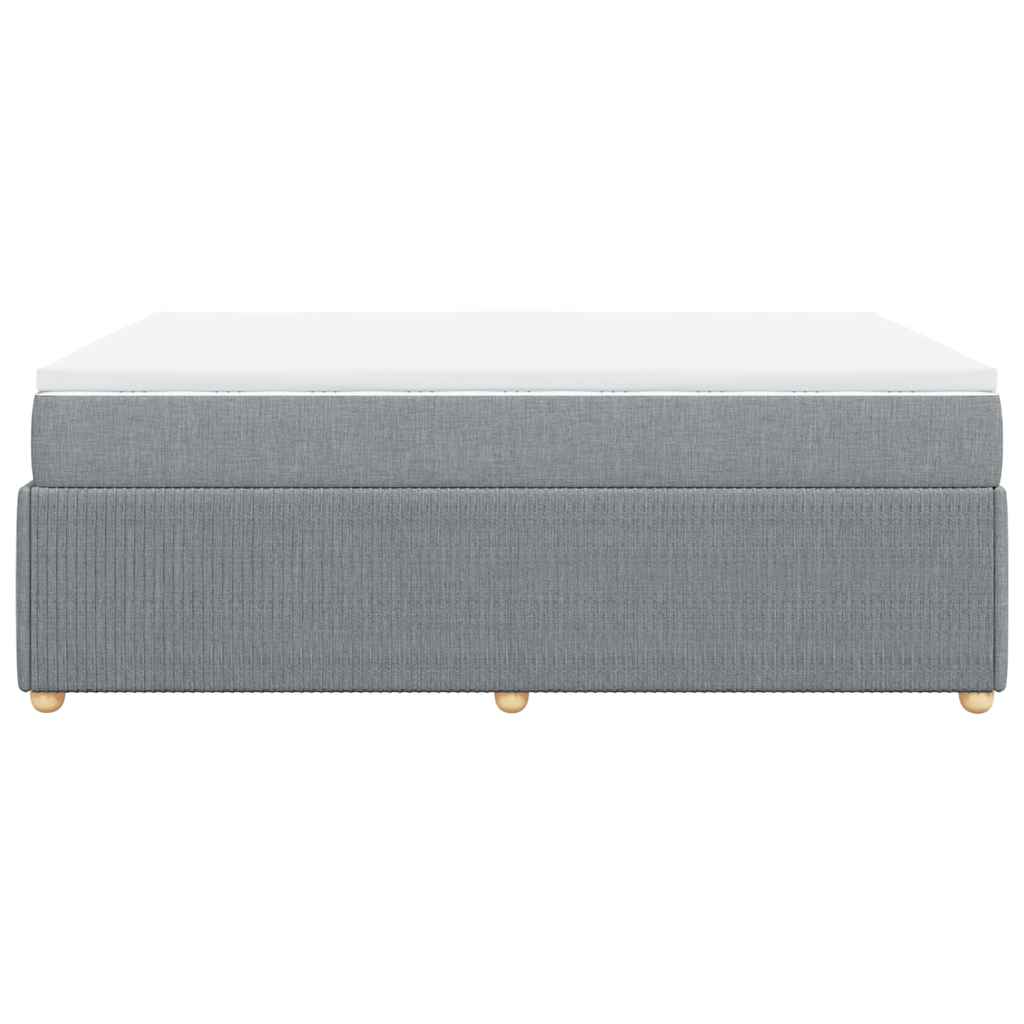 Giroletto a Molle con Materasso Grigio Chiaro 160x200cm Tessuto | homemem39