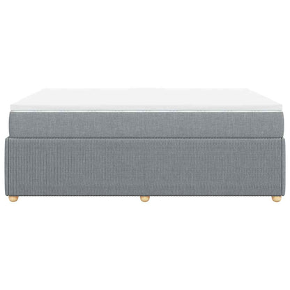 Giroletto a Molle con Materasso Grigio Chiaro 160x200cm Tessuto | homemem39