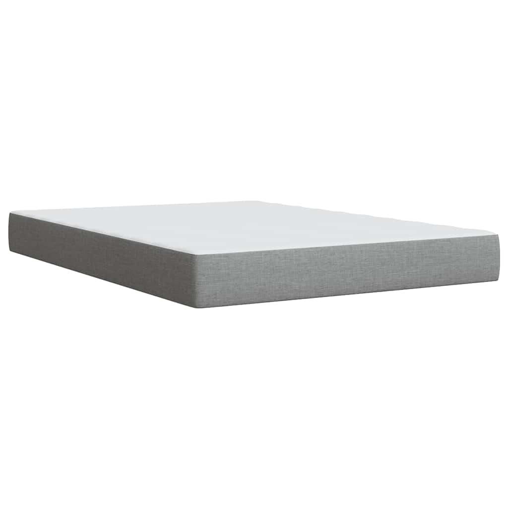 Giroletto a Molle con Materasso Grigio Chiaro 160x200cm Tessuto | homemem39