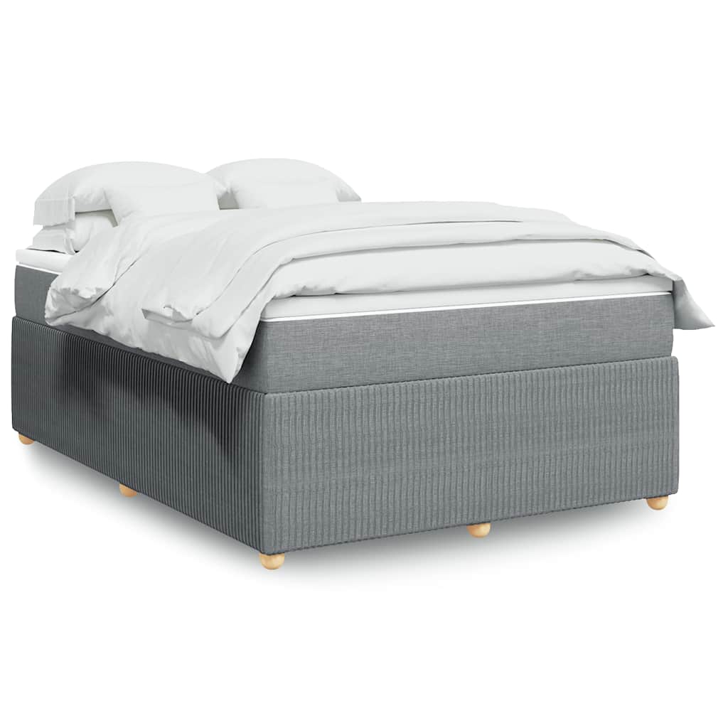 Giroletto a Molle con Materasso Grigio Chiaro 160x200cm Tessuto | homemem39
