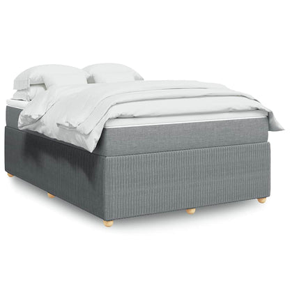 Giroletto a Molle con Materasso Grigio Chiaro 160x200cm Tessuto | homemem39